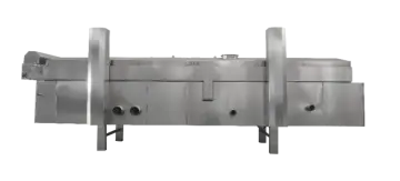 Continuous fryer with high temperature