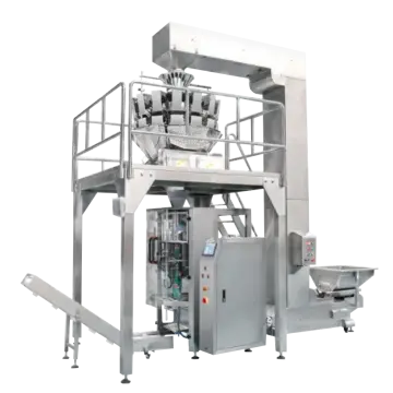 Automatic packaging machine with multihead weigher